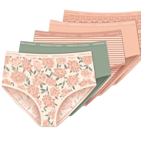 Adrienne Vittadini Women's Stretch Microfiber Brief Panties Set of 5 ( - Picture 1 of 3